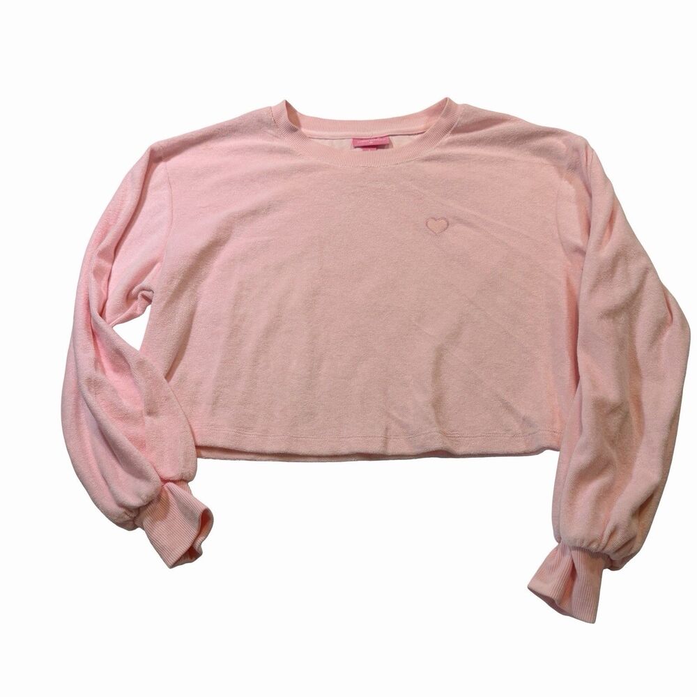 Stoney Clover Lane x Target Top Women's Small Pink Cropped Sweatshirt Heart
